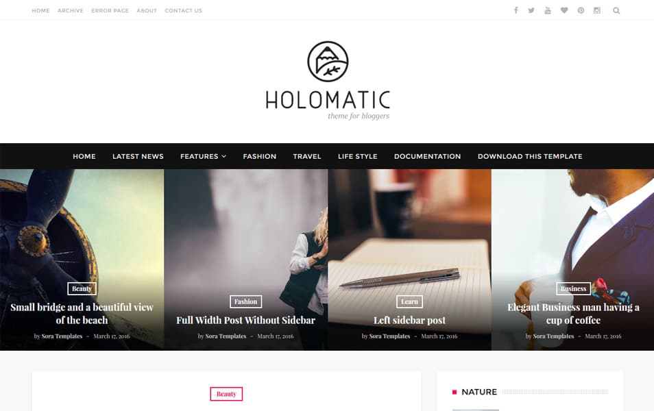 Holomatic Responsive Blogger Template