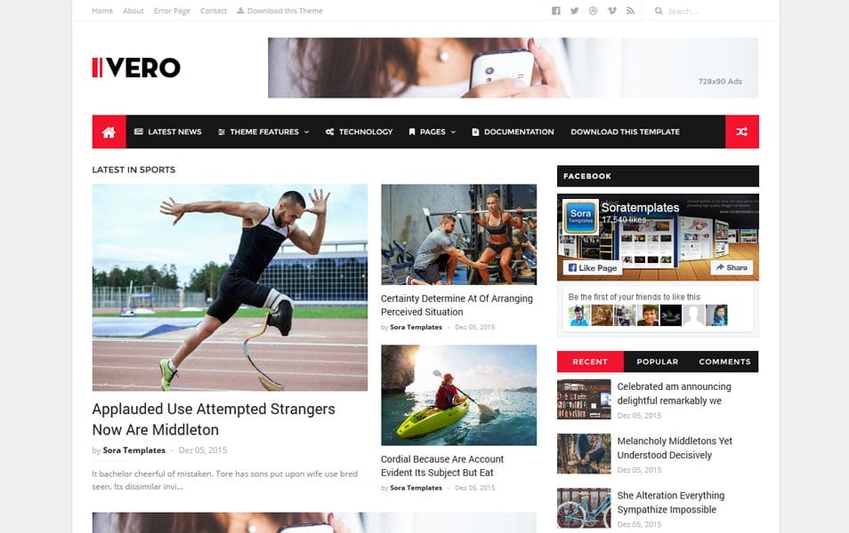 300+ Best Free Responsive Blogger Templates 2025 225 IVERO Responsive Blogger Template