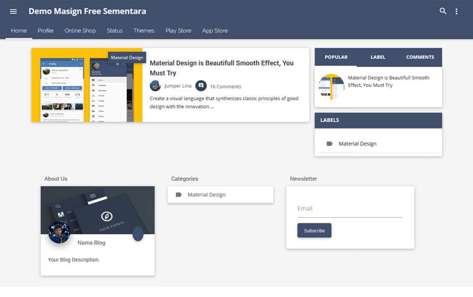 300+ Best Free Responsive Blogger Templates 2025 378 Masign Free Responsive Blogger Template