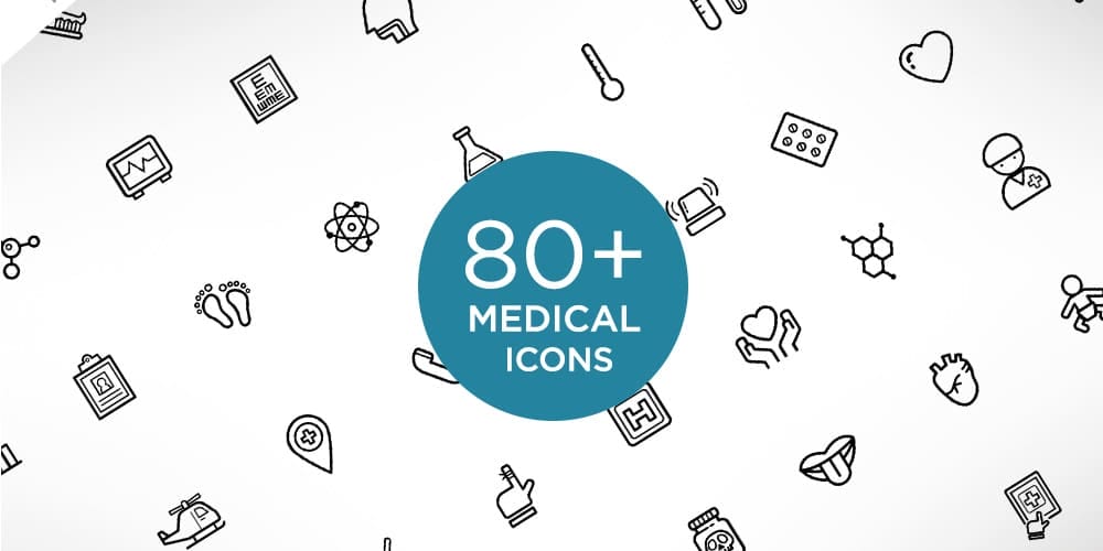 Best Free Icon Sets 2024 180 Medical and Science Outline Icons PSD