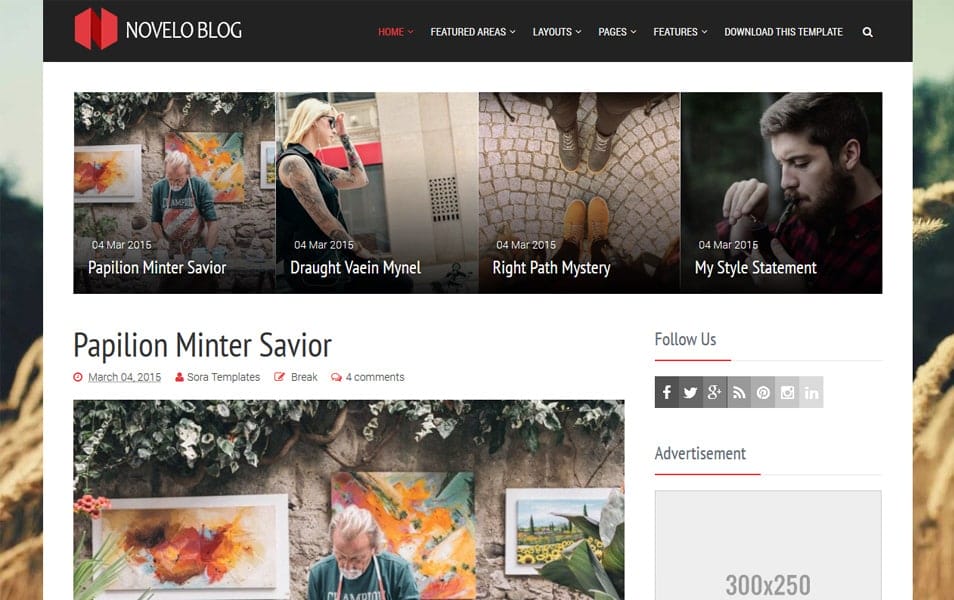 300+ Best Free Responsive Blogger Templates 2025 139 Novelo Blog Responsive Blogger Template