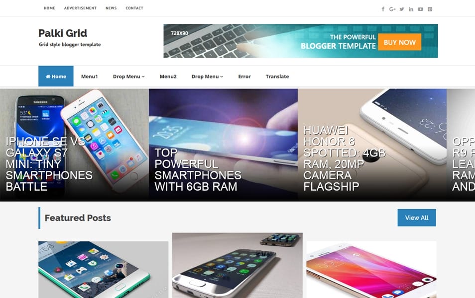 300+ Best Free Responsive Blogger Templates 2025 375 Palki Grid Responsive Blogger Template