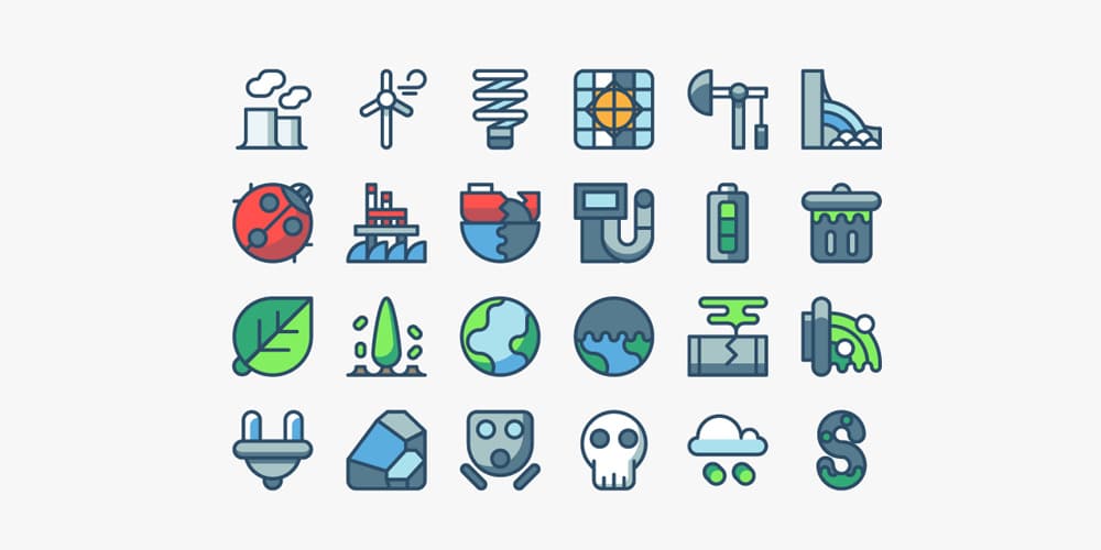 Best Free Icon Sets 2024 186 Pollution and Energy Icons