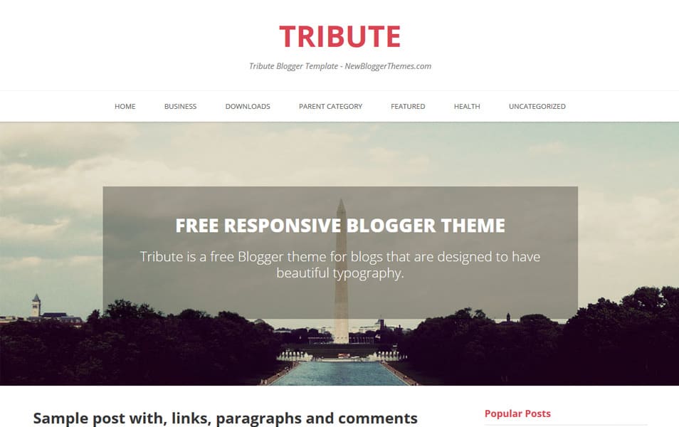 300+ Best Free Responsive Blogger Templates 2025 145 Tribute Responsive Blogger Template