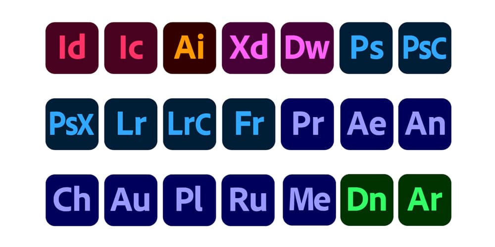 Best Free Icon Sets 2024 470 Adobe-CC-Apps-Icons