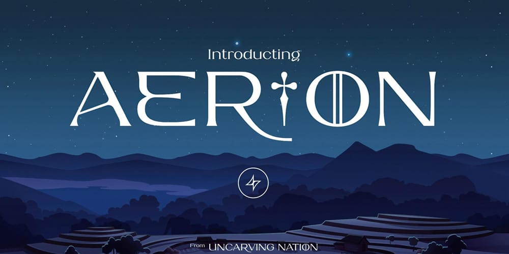 200+ Great Free Fonts for Designers 51 Aerion Display