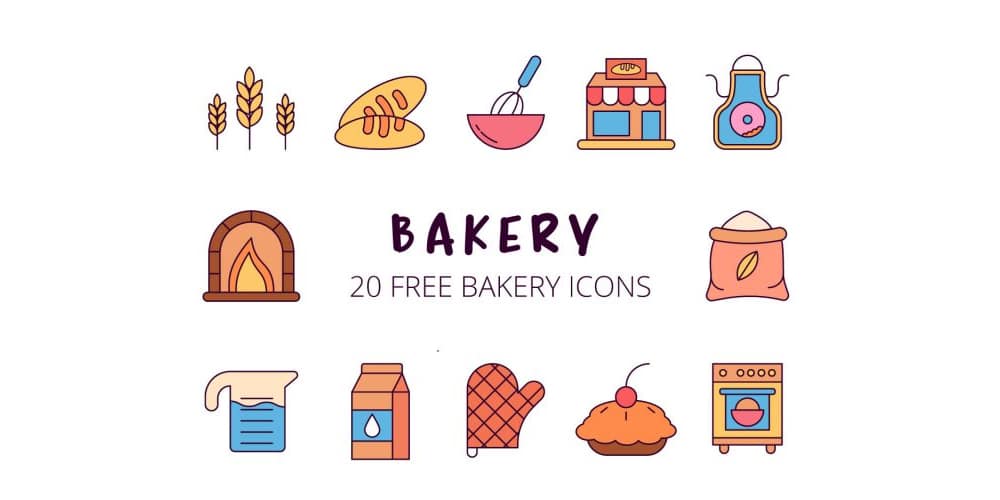 Best Free Icon Sets 2024 100 Bakery Vector Icons