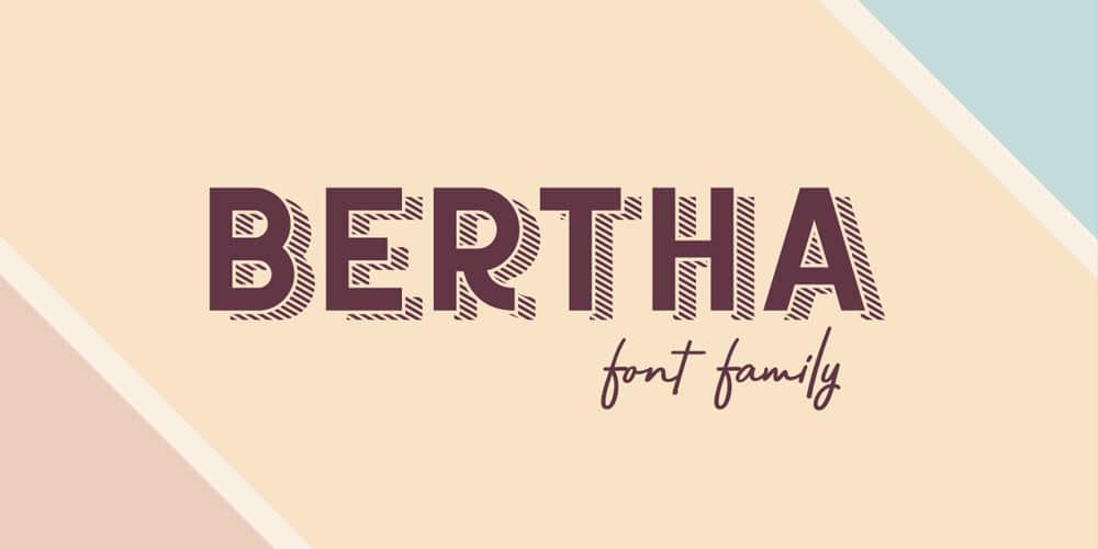 200+ Great Free Fonts for Designers 613 Bertha Font Family