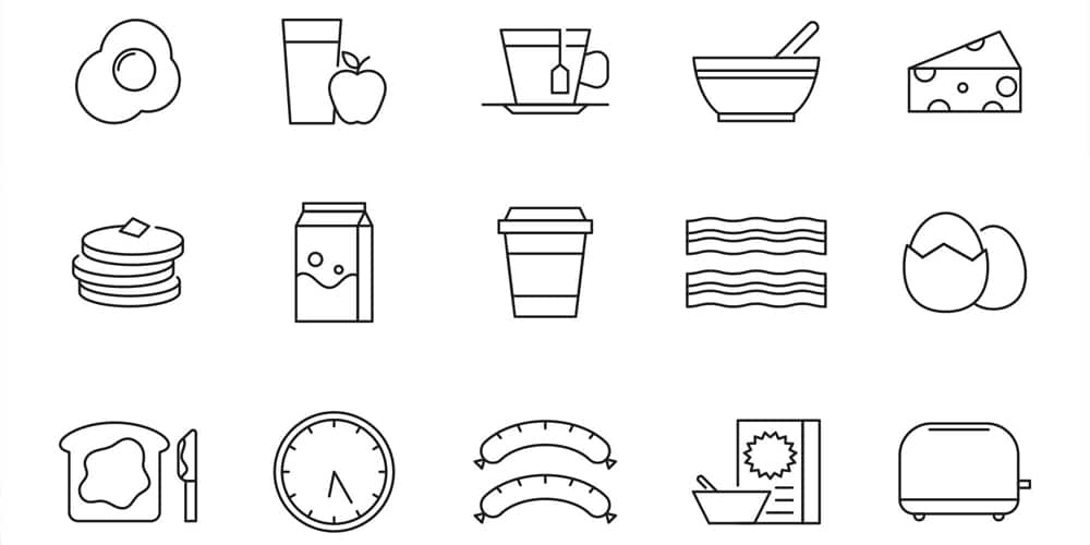 Best Free Icon Sets 2021 129 Breakfast Vector Icons