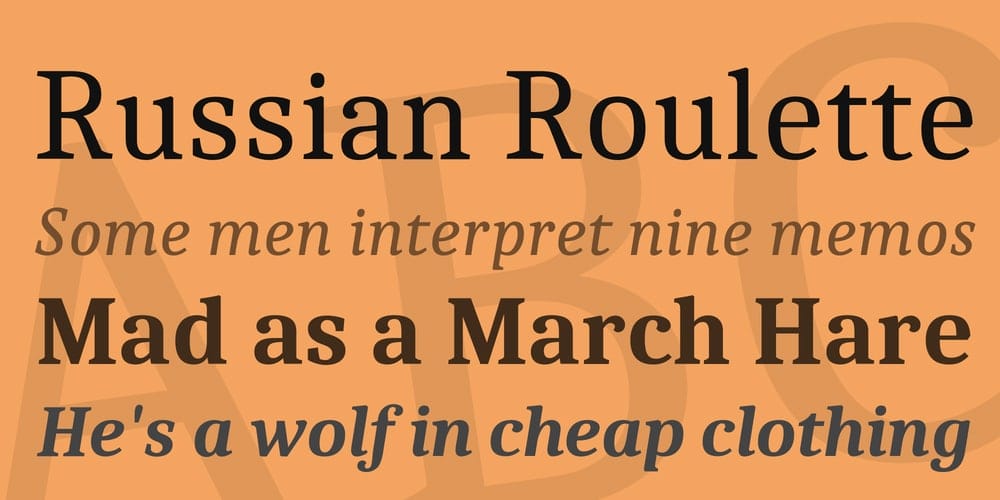 200+ Great Free Fonts for Designers 607 Caladea Font Family