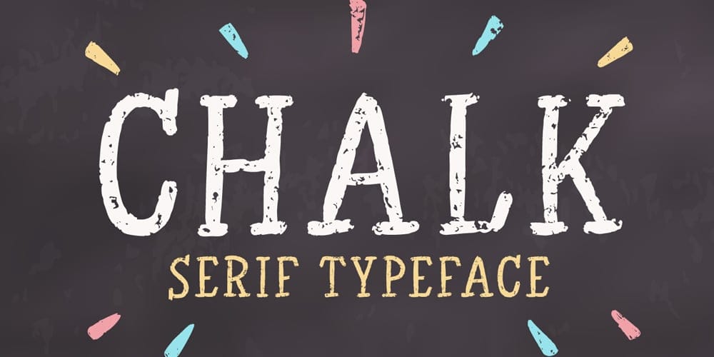 200+ Great Free Fonts for Designers 30 Chalk Serif Font