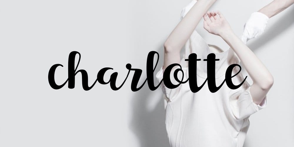 250 + Free Modern Script Fonts for Designers 348 Charlotte Script Typeface