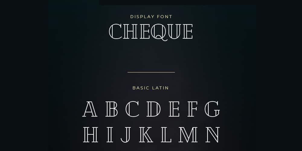 200+ Great Free Fonts for Designers 367 Cheque Font