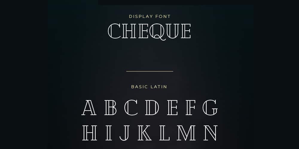 Cheque Font