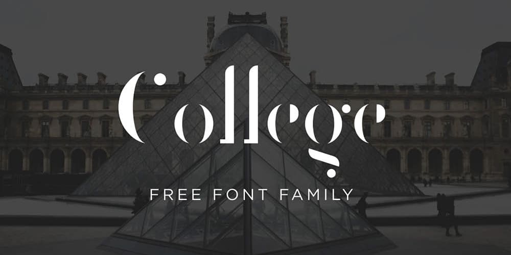 200+ Great Free Fonts for Designers 658 College Stencil
