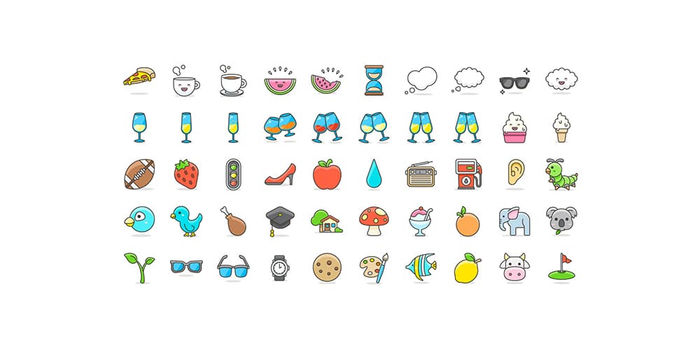 Best Free Icon Sets 2024 381 Cute-Emoji-Vector-Icons