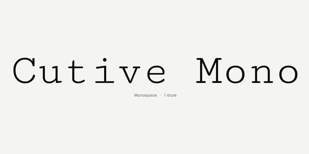 200+ Great Free Fonts for Designers 622 Cutive Mono