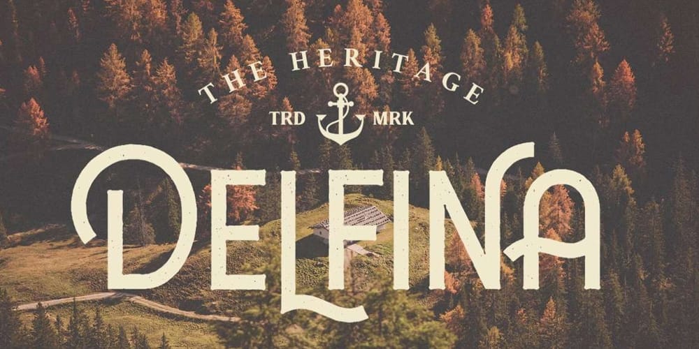 200+ Great Free Fonts for Designers 571 Delfina Vintage Sans Serif Font