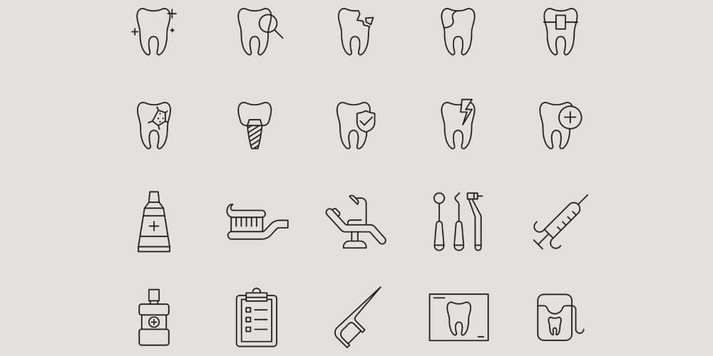 Best Free Icon Sets 2021 279 Dental Vector Icons