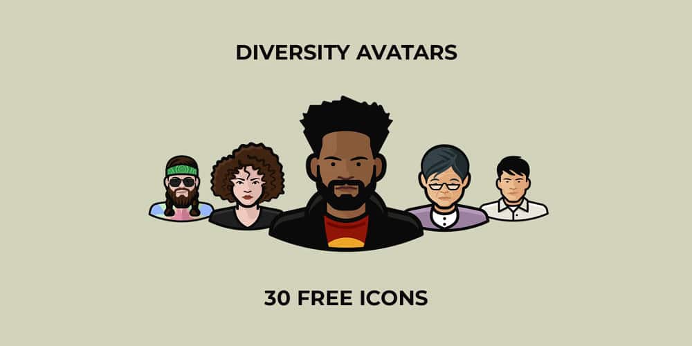 Best Free Icon Sets 2024 327 Diversity Avatar Icons