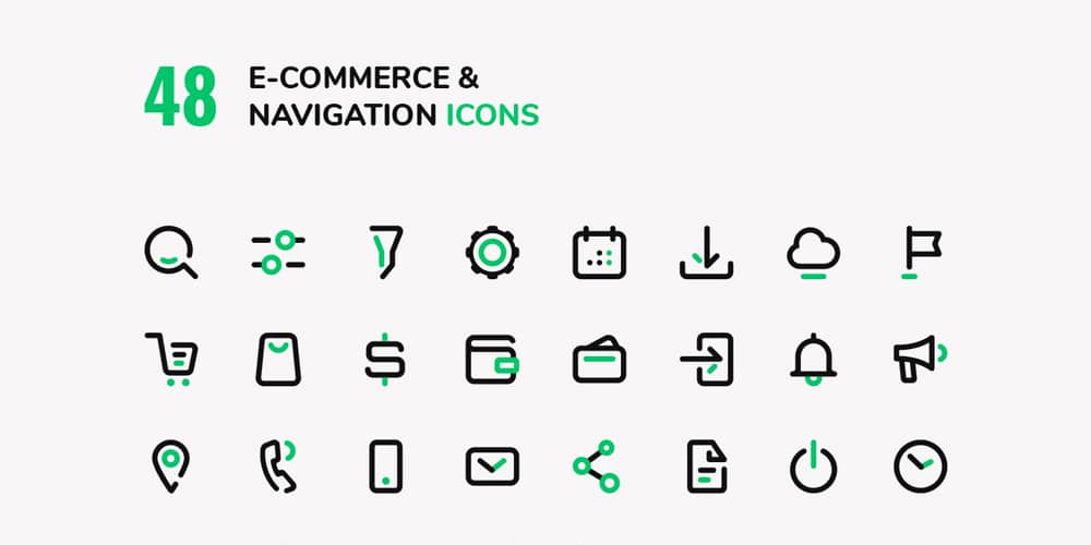 Best Free Icon Sets 2024 23 E commerce Navigation Vector Icons