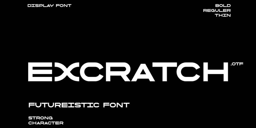 Excratch Futuristic Display Font