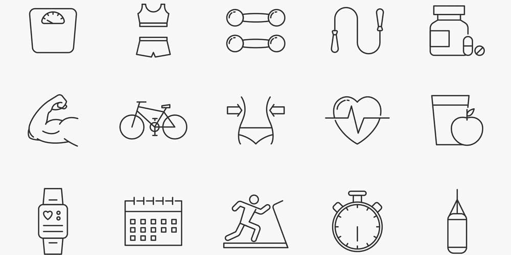 Best Free Icon Sets 2021 270 Exercise Vector Icons