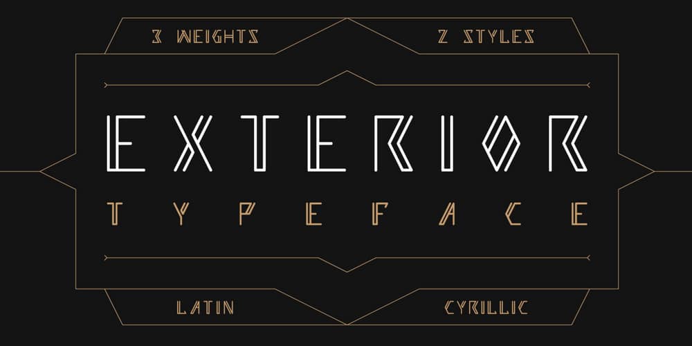 200+ Great Free Fonts for Designers 669 Exterior Typeface