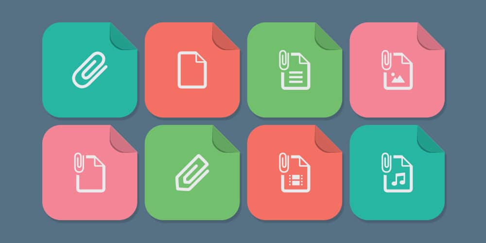Best Free Icon Sets 2024 243 File Attachment Folded Flat Icons
