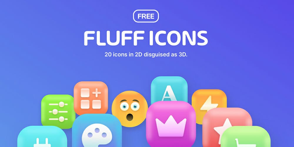 Best Free Icon Sets 2024 488 Fluff 3D Icons