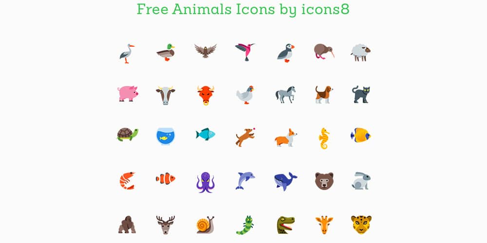 Best Free Icon Sets 2024 334 Free-Animal-Icons