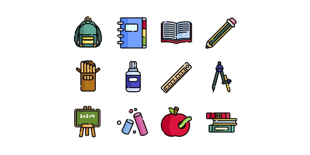 Best Free Icon Sets 2024 258 Free Back to School Icons