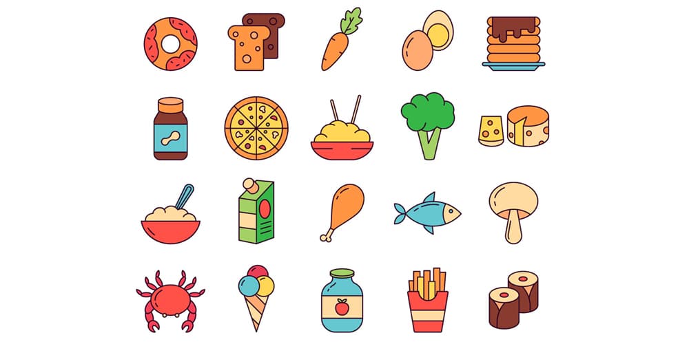 Best Free Icon Sets 2024 102 Free Food Vector Icons