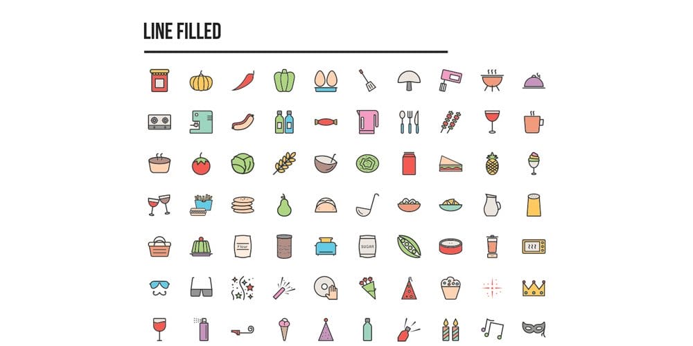 Best Free Icon Sets 2024 106 Free Food and Party Icons