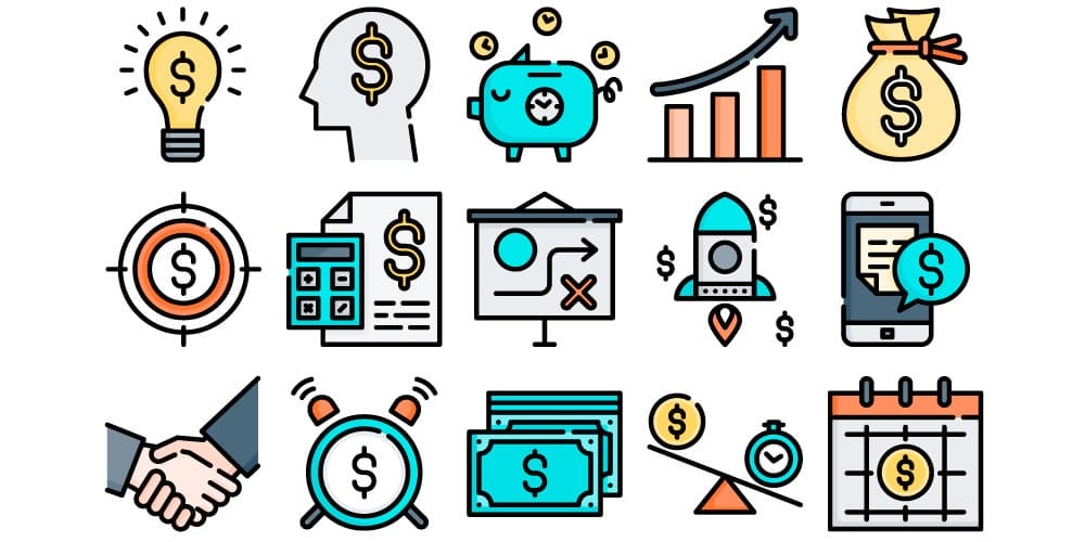 Best Free Icon Sets 2024 129 Free Line and Flat Business Icons