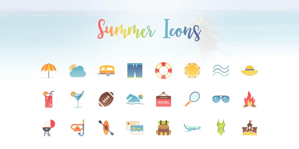 Best Free Icon Sets 2024 457 Free-Summer-Icons