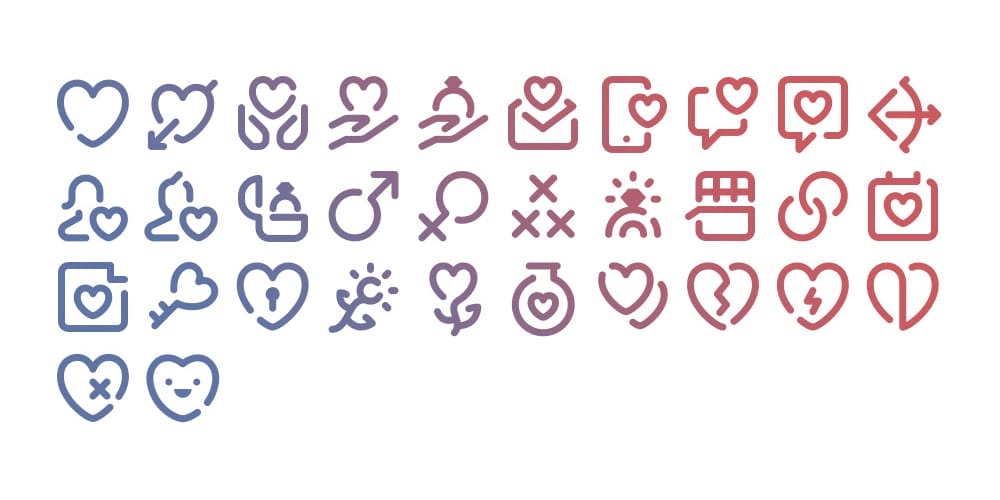 Best Free Icon Sets 2024 410 Free-Tidee-Romantic-icons