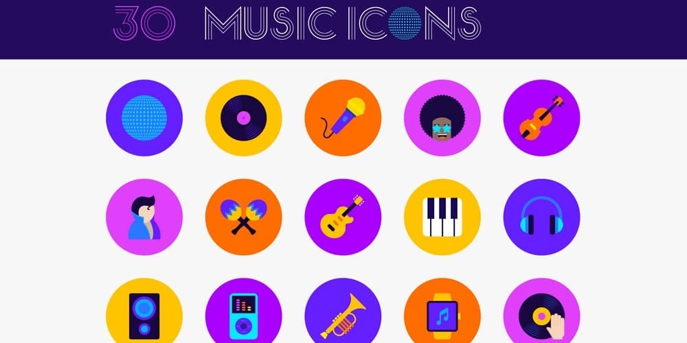 Funky Music Icons