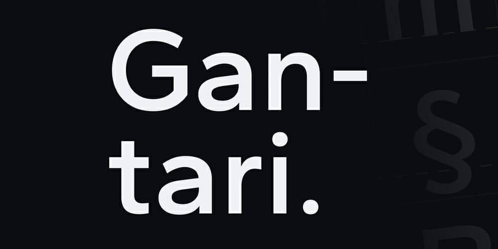 200+ Great Free Fonts for Designers 192 Gantari Typeface
