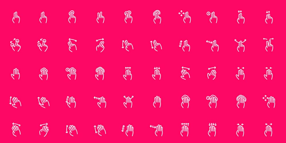 Best Free Icon Sets 2024 221 Gesture and Fingerprints Icons