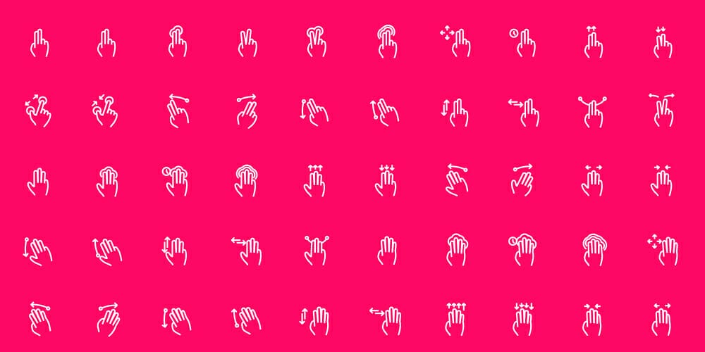 Gesture and Fingerprints Icons