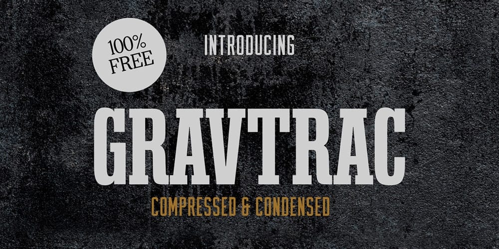 200+ Great Free Fonts for Designers 40 Gravtrac Font