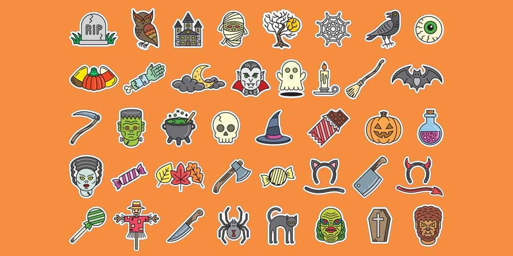 Best Free Icon Sets 2024 340 Halloween Stickers