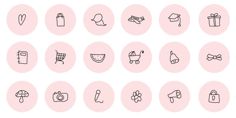 Best Free Icon Sets 2024 431 Hand Drawn Cute Instagram Highlights Icons