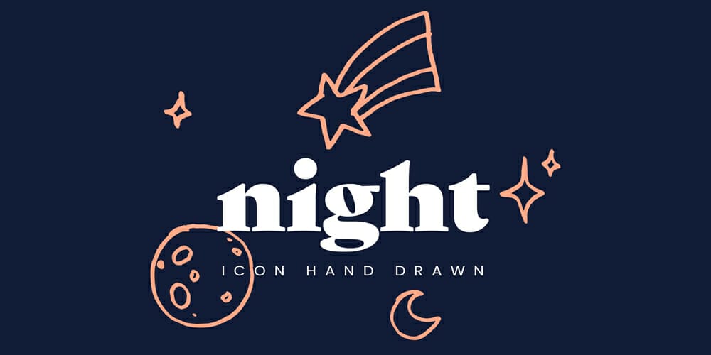 Best Free Icon Sets 2024 118 Hand Drawn Night Icons