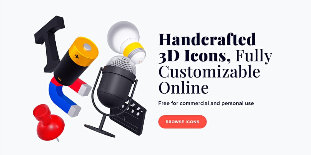 Best Free Icon Sets 2024 487 Handcrafted 3D Icons