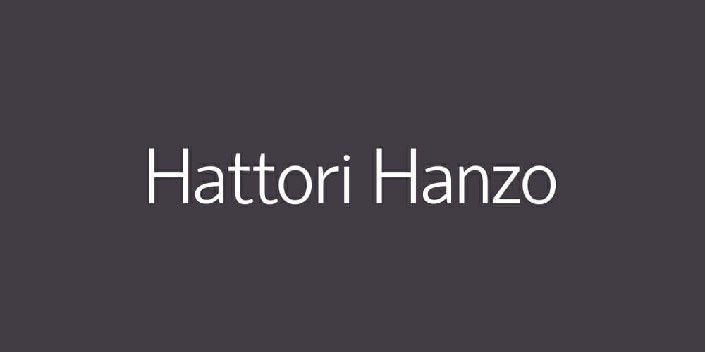 200+ Great Free Fonts for Designers 198 Hattori Hanzo