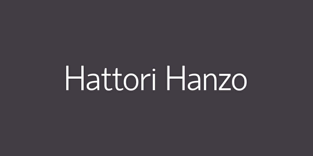 Hattori Hanzo