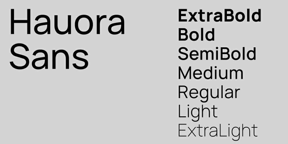 200+ Great Free Fonts for Designers 195 Hauora Sans
