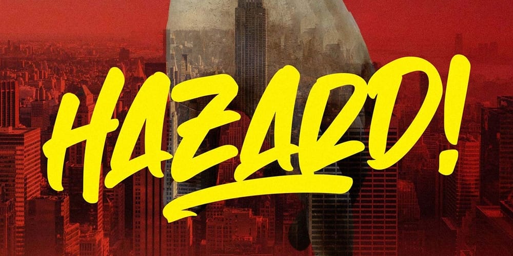 200+ Great Free Fonts for Designers 489 Hazard Marker Font